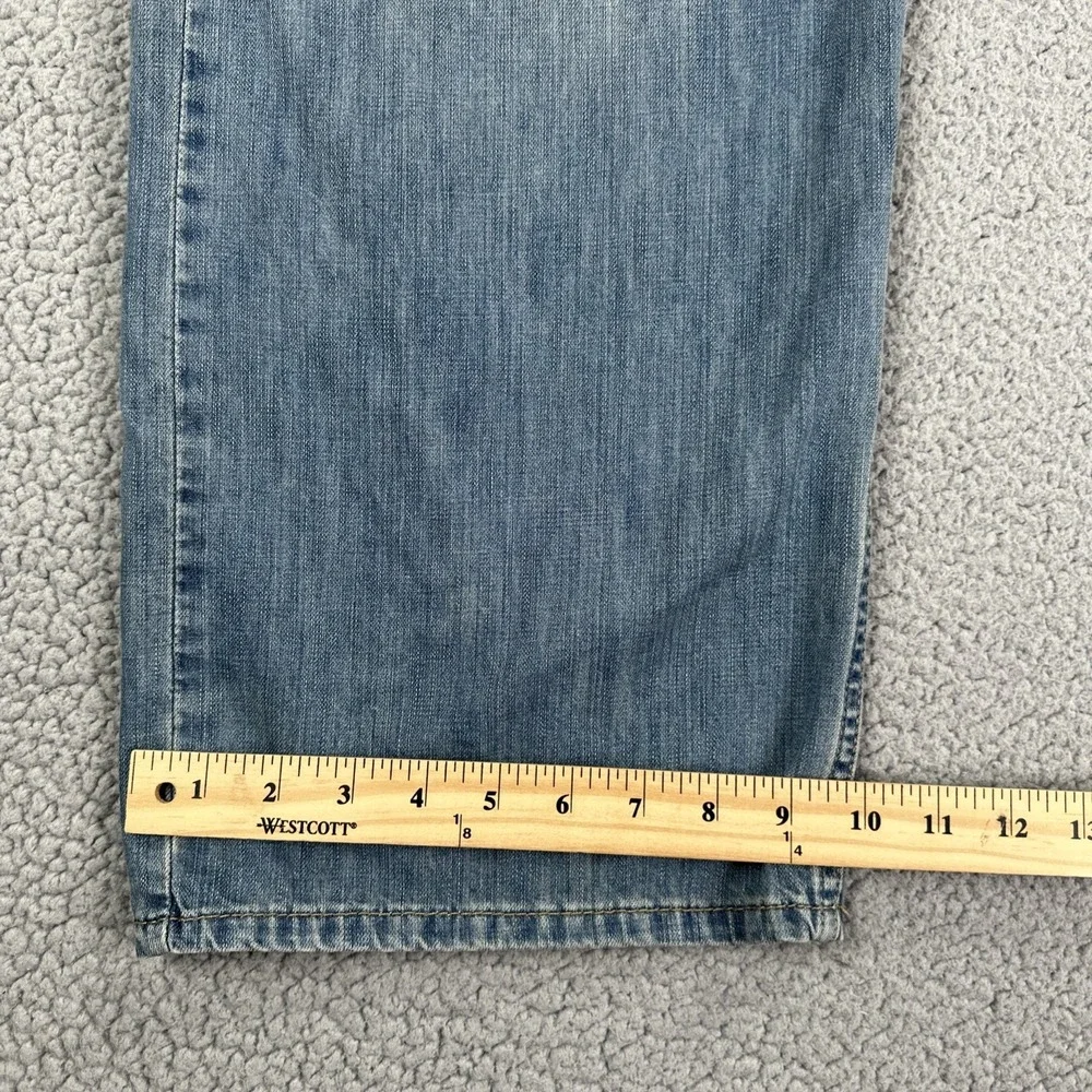 Levi's 569 Loose Straight Jeans Men 44x30 Blue Whiskered Light Wash Workwear